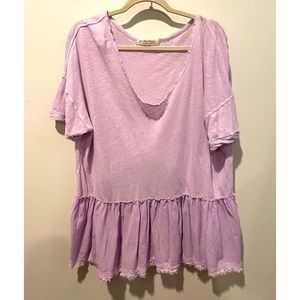 We the Free Lavender BabyDoll Tee XS